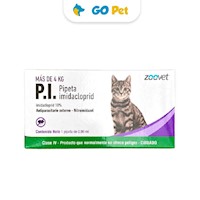 P.I Gatos de 4 Kg a 9 kg x 1 Pipeta - Antipulgas para Gatos